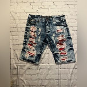 Heritage America distressed Jean shorts